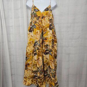 Speed Control Dress Babydoll Y2K Boho Floral Midi Tiered Sleeveless L